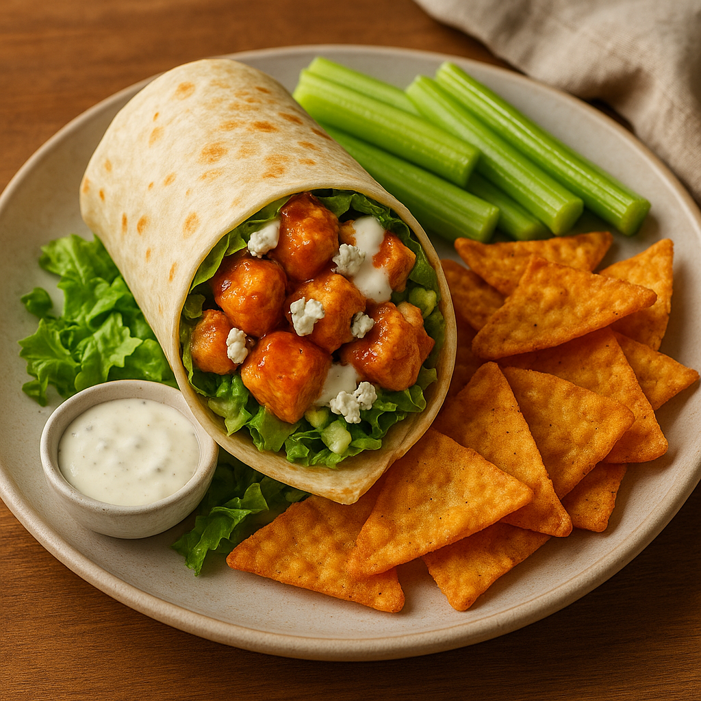 Air Fryer Buffalo Chicken Wrap