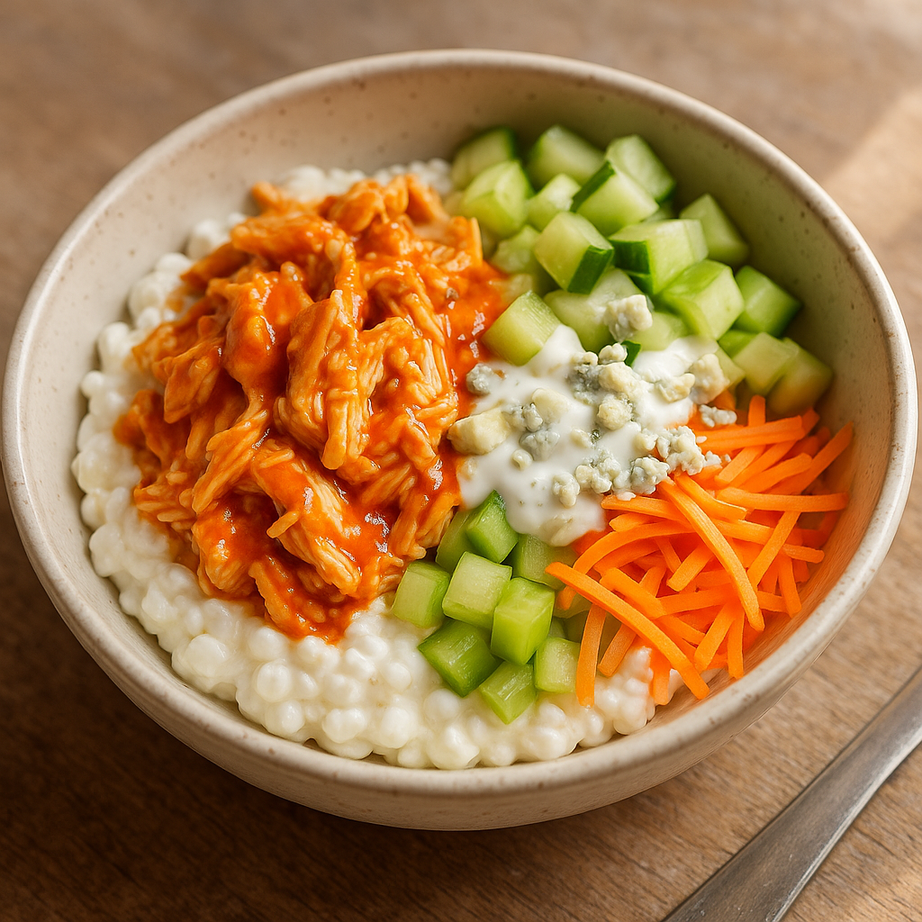 Buffalo Chicken Cottage Cheese Bowl