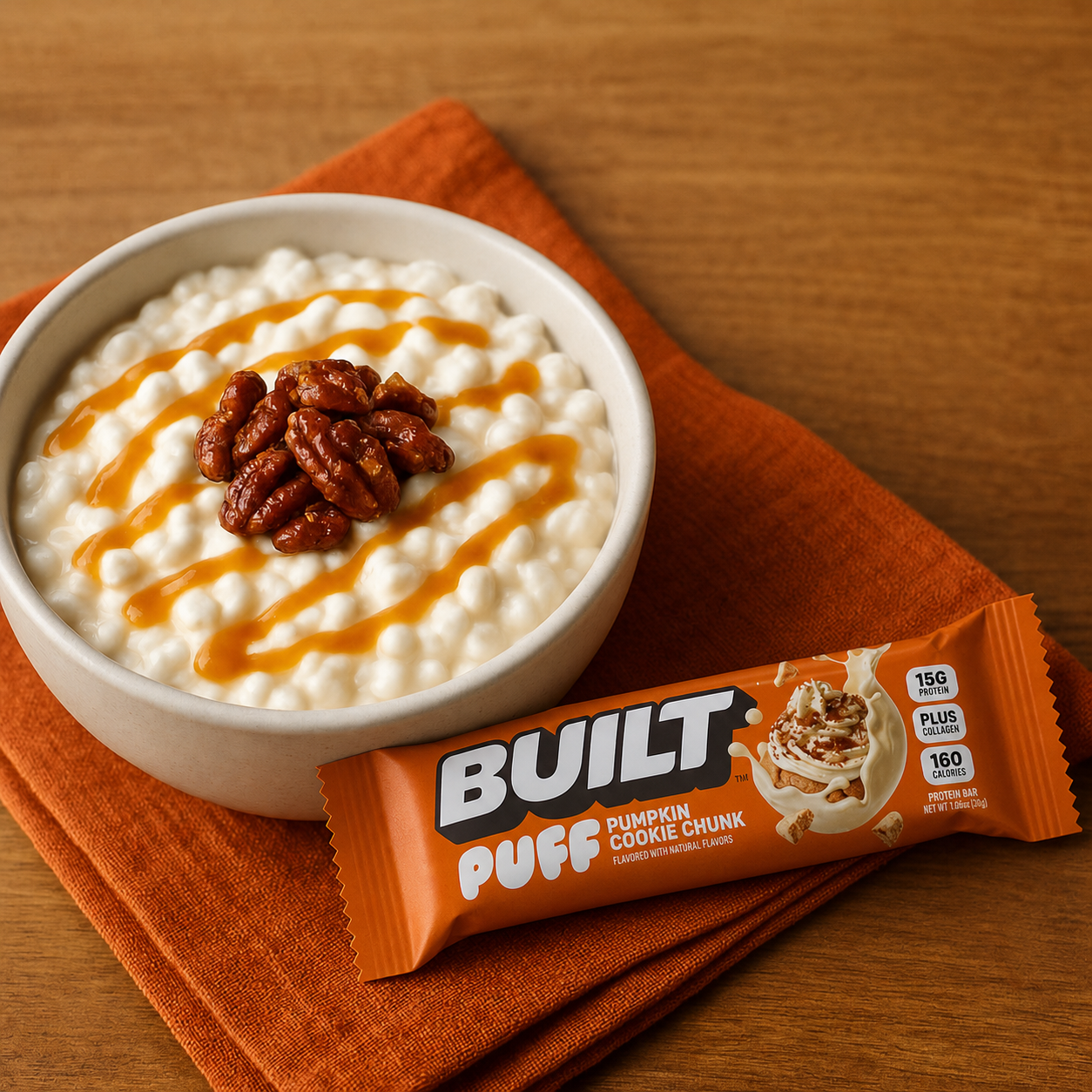 Caramel Pecan Cottage Cheese Bowl