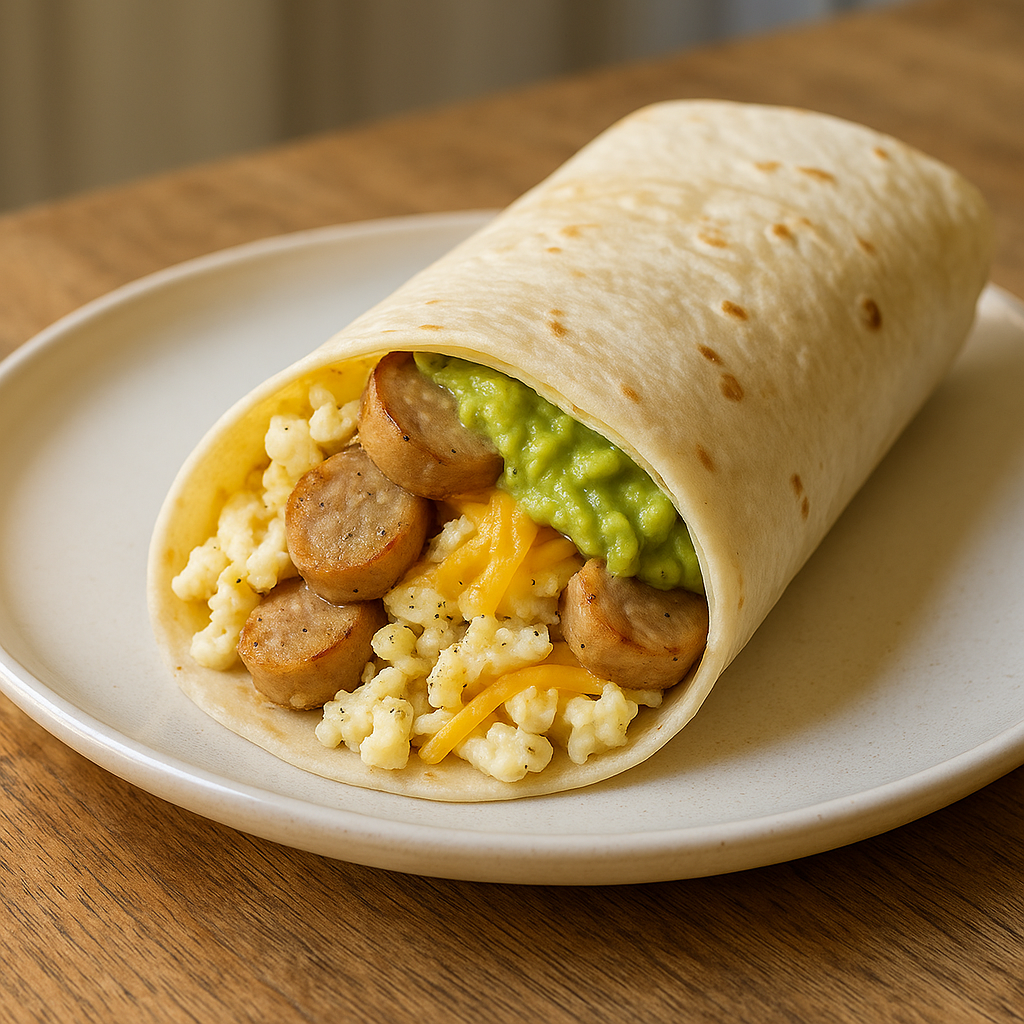 Chicken Sausage Breakfast Burrito
