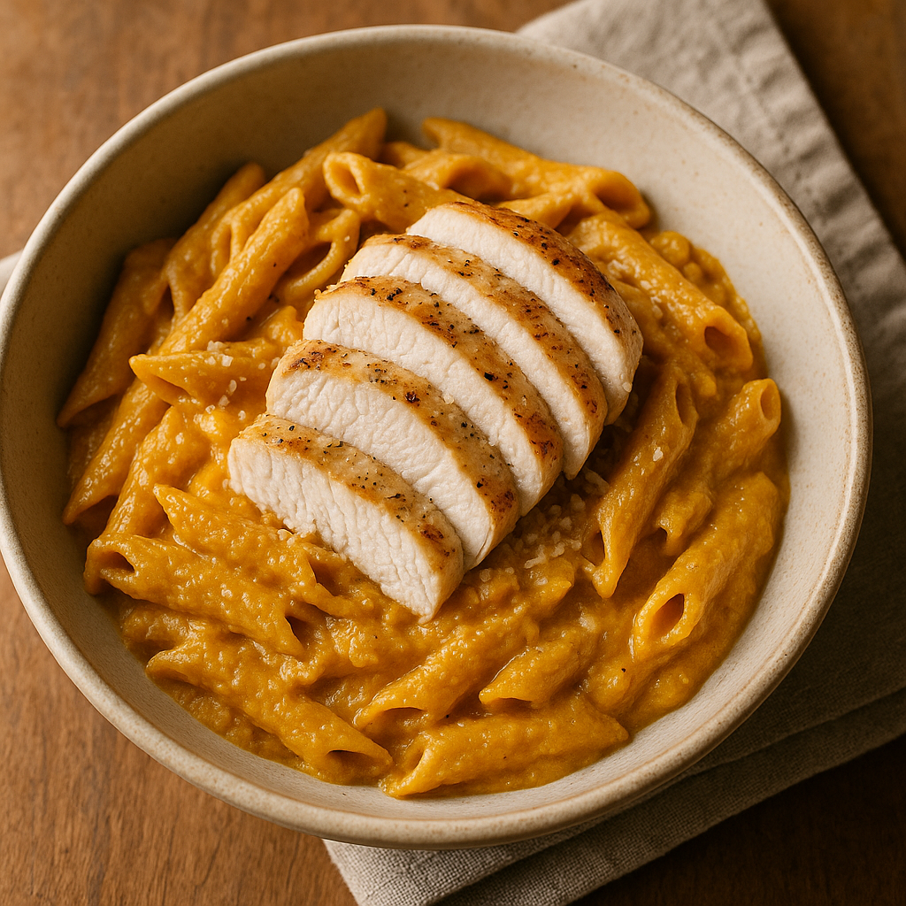 Creamy Pumpkin Chicken Protein Pasta