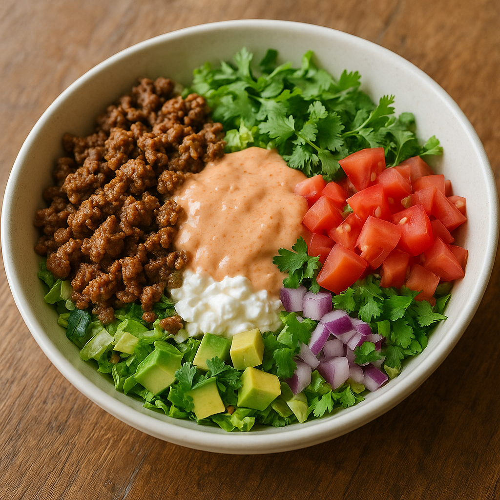 Creamy Salsa Taco Salad Bowl