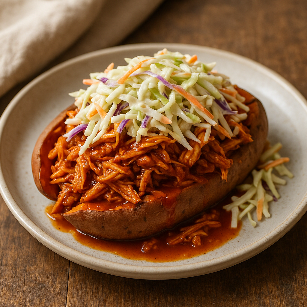 Dump-and-Go Crockpot BBQ Chicken Sweet Potatoes
