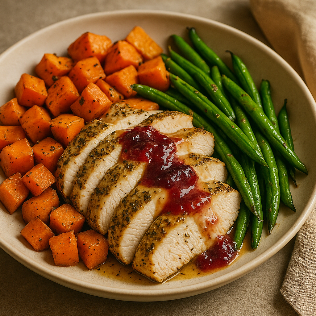 Herb Turkey Breast with Roasted Sweet Potatoes