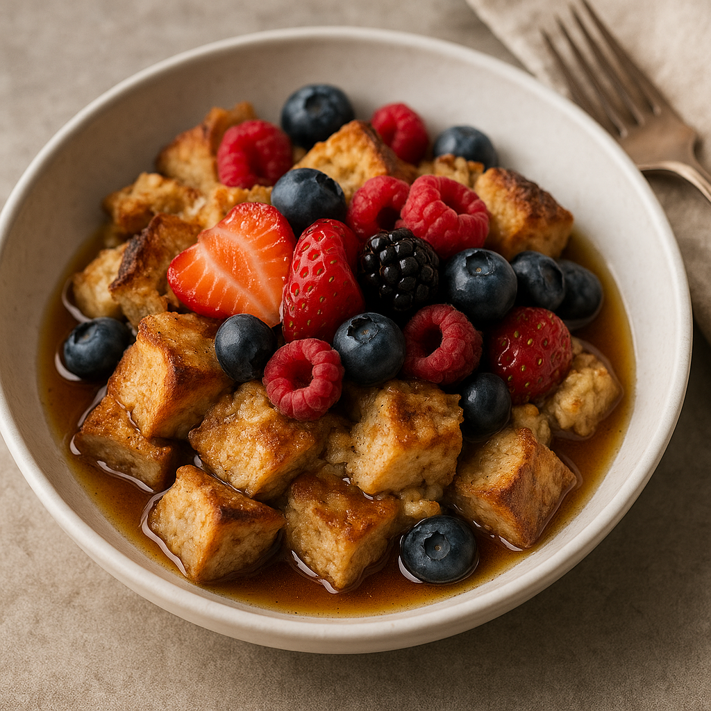 Overnight Crockpot Protein French Toast