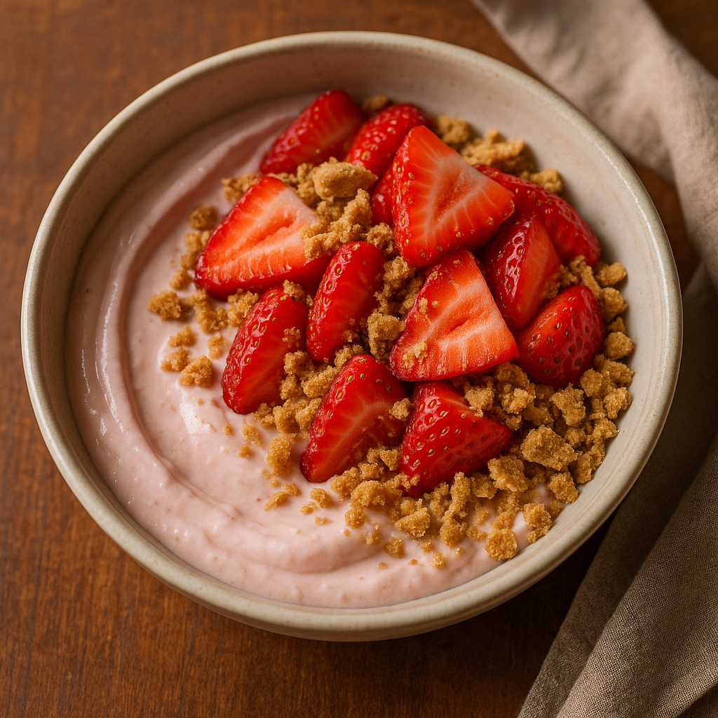 Strawberry Cheesecake Protein Crunch Bowl