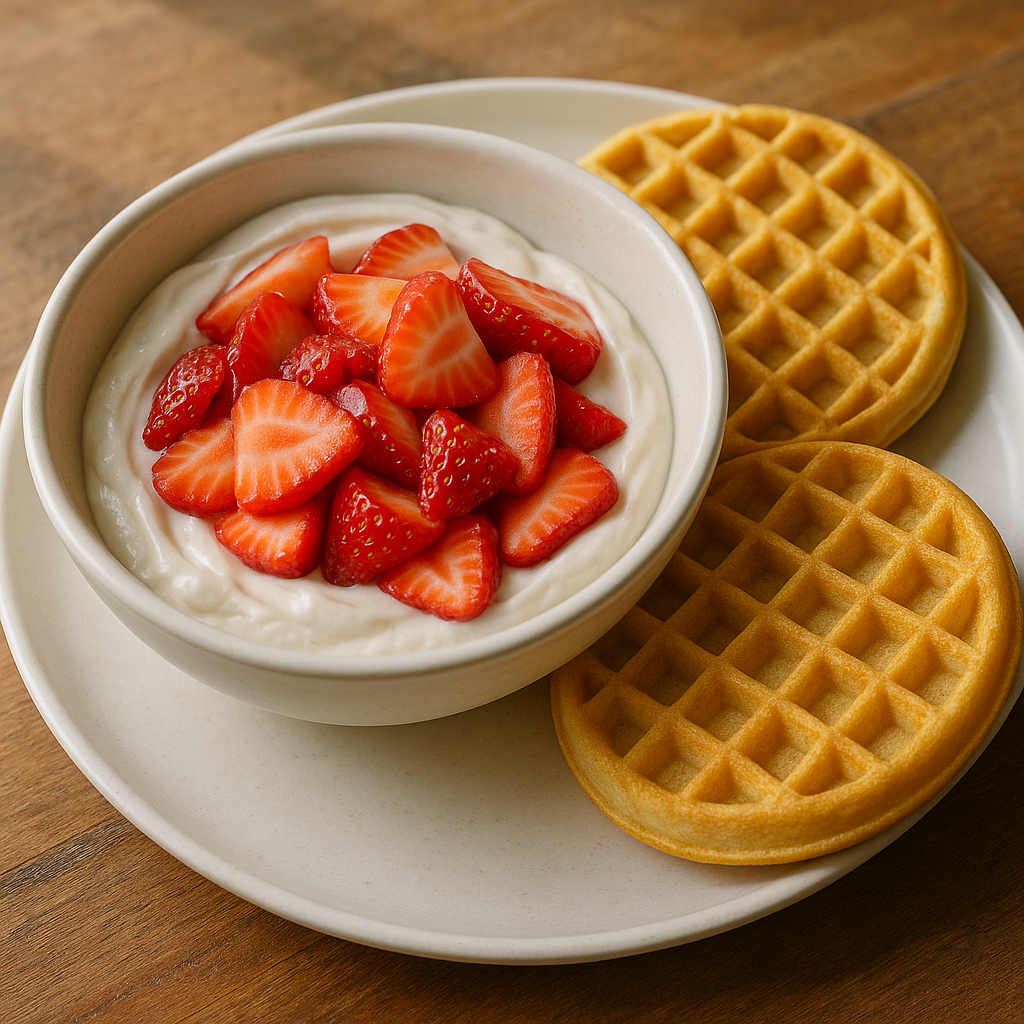 Vanilla Berry Protein Waffle Bowl