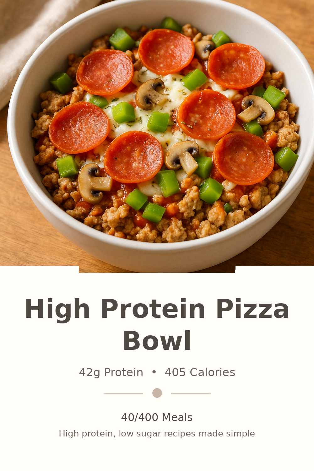 High Protein Pizza Bowl